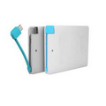 Portable Card Power Bank Charger 2600 mAh With Data Cable